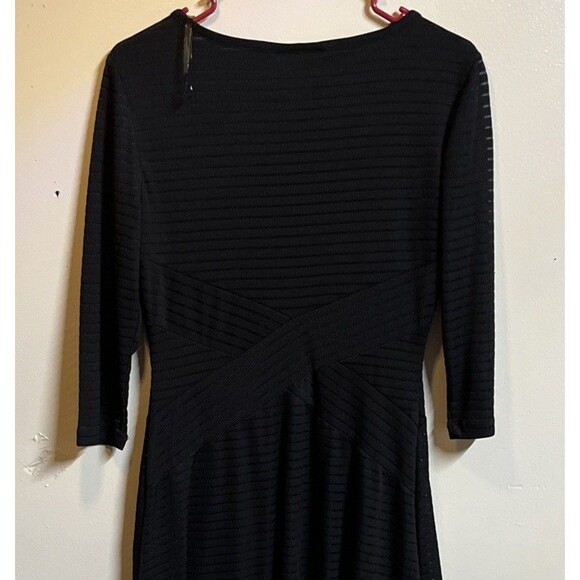 Sami & Dani Classic Black Sheer Stretch Sheath Cocktail Dress Sz 12 Size Medium - Picture 8 of 9